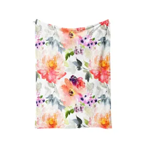 Blumen Flanell Decke weiche Aquarell Wohndecke für Schlafzimmer Bett und Sofa neu