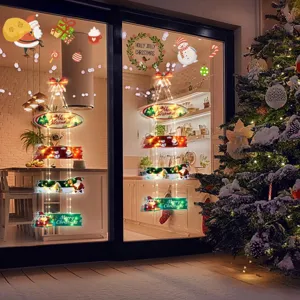 Plaque lumineuse suspendue LED de Noël avec motifs festifs imprimés UV pour déco