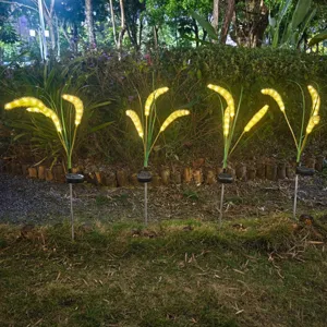 Outdoor LED solar foxtail grass light garden lawn landscape waterproof decorative plug-in lamp