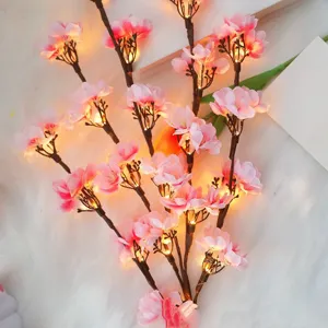 Lumière de branche de cerisier LED arbre de fleurs artificielles pour décoration intérieure