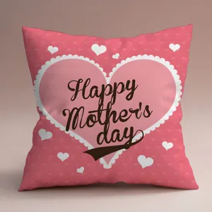 Funda de cojin cuadrada especial para el Dia de la Madre con corazon para sofa nuevo.