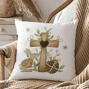 Federa cuscino decorativo con coniglietto di Pasqua dettaglio, cuscino divano, decorazione.
