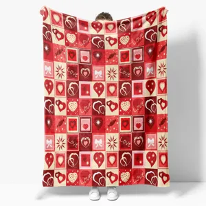 Valentinstag Liebe Herz Flanell Decke Weiche Warme Fleece Wohndecke Für Sofa Bett Couch Wohnzimmer Schlafzimmer Heimdekoration