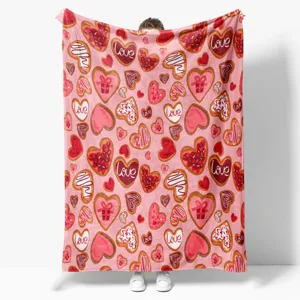 Valentinstag Herz Flanell Decke kuschelige Sofadecke Wohndecke warme Bettwaesche Schlafzimmer