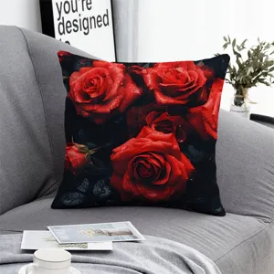 Fodera Per Cuscino Rosa Rossa San Valentino Moderno Poliestere Fodera Per Cuscino Per Casa Divano Camera Da Letto
