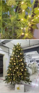 Weihnachtsbaum LED Lichterkette, Kupferdraht Lichter und festliche Deko Szenenbeleuchtung.