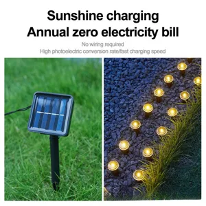 Guirlande lumineuse LED solaire pour jardin eclairage de paysage exterieur pelouse cour