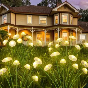 Outdoor solar mushroom lights garden lawn decorative waterproof landscape lighting for yard.