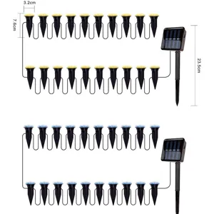 Guirlande lumineuse de pelouse à piquet de sol LED solaire jardin paysage cour décoration éclairage