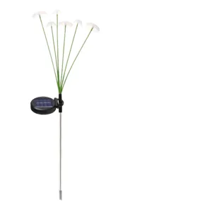 Solar garden lights outdoor waterproof LED landscape mushroom decorative lawn stakes.