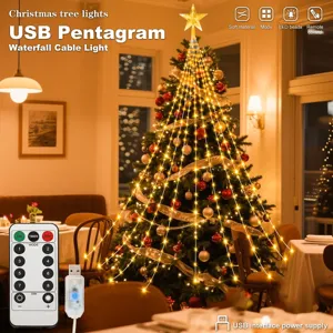LED fotista dentrou christougenon kalodio katarrachtis USB pentagramm diakosmisi.