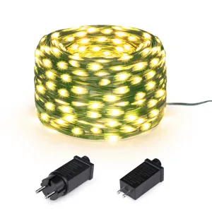 Outdoor Waterproof LED String Lights Green Wire Fairy Lights For Holiday Party Garden Tree Decoration