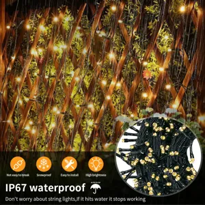 Catena Luminosa LED Solare Esterno Impermeabile Luci Fata Telecomando Giardino Natale Matrimonio Festa Decorazione