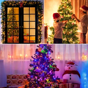 LED kerstverlichting lichtslang voor kerstboom binnen en buiten feestelijke decoratie warm