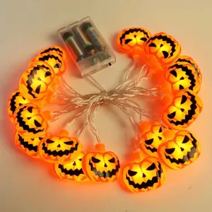Halloween Pumpkin LED Fairy Lights Battery Operated String Lights for Holiday Party Home Decor