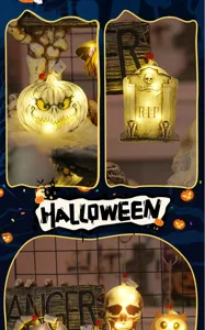 Halloween LED κρεμαστό λαμπτήρας κολοκύθα κρανίο ταφόπλακα πάρτι τρομακτικό διακόσμηση