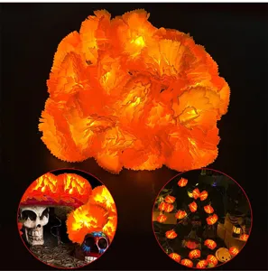 Solar LED marigold string lights decorative Halloween party Mexican decor outdoor lighting