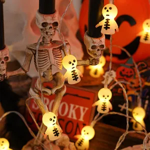 LED φωτάκια Halloween με χαριτωμένο σχέδιο σκελετού φάντασμα για πάρτι διακόσμηση