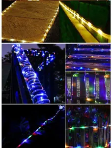 Wasserdichte Outdoor Solar LED Schlauch Lichterkette für Garten Patio Hof Weihnachten Dekoration