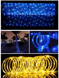 Solar LED Schlauchlichter für die Aussenbeleuchtung, wasserdichte Lichterkette für den Garten.