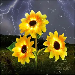 Solar sunflower garden stake lights waterproof outdoor LED yard lawn decorative lighting