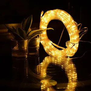 LED Solar Schlauch Lichtaussen wasserdichte Lichterkette fuer Garten Party Feiertag Deko