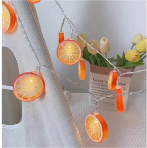 LED Orangen Scheiben Lichterkette fur Schlafzimmer Deko Sommer Party Partybeleuchtung