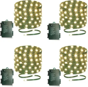 Catena Luminosa LED in Filo di Rame Esterno Impermeabile a Batteria Luci delle Fate per Albero di Natale Festa in Giardino Decorazioni per la Casa