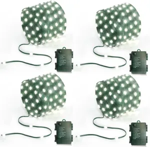 Catena luminosa LED impermeabile da esterno con portabatterie per giardino e decorazioni.