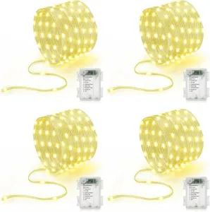 Catena luminosa a LED filo di rame a batteria impermeabile per decorazione giardino esterno