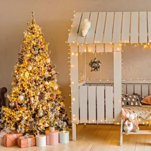 Warme LED Lichterkette fur Weihnachtsbaum und festliche Innendekoration warmes Licht.