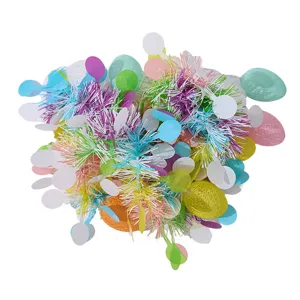 Easter egg tinsel string lights colorful festive party decoration garland colorful egg bulbs