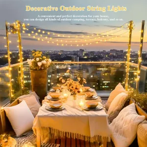Dekorative Outdoor Lichterkette für Garten, Terrasse, Balkon, Party und Heimbeleuchtung.