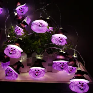 Halloween purple ghost LED fota seiras gia giortini diakosmesi parti dekoration x1