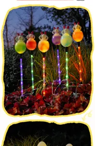 Solare coniglietto di Pasqua LED luci da giardino all'aperto uovo luminoso picchetto