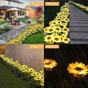 Solar sunflower garden light LED outdoor waterproof lawn decoration landscape lamp