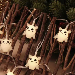 Halloween LED φωτιστικη γιρλαντα με χαριτωμενο φαντασμα διακοσμηση παρτι μπαταριας