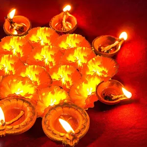 Solar LED marigold flower string lights detail view for festive party home decoration
