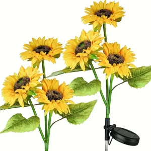Solar Sunflower Garden Stake Light Outdoor Waterproof Lawn Yard Decorative Solar Light