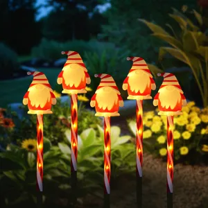 Solar Christmas Ground Plug Lights Outdoor Garden Lawn Decorative LED Landscape Lighting For Party Holiday Yard Decor