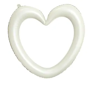 Ivory heart-shaped hollow foil balloon frame for wedding party photo props and decor