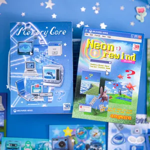Libro de Pegatinas Troqueladas Serie Dreamcore del Siglo de Mr Paper Película de Arena Flash Y2K Pegatinas Decorativas para Scrapbooking DIY