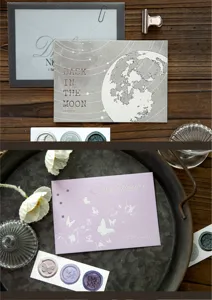 Vintage vellum envelope set for DIY journaling, vintage stationery and paper decor.