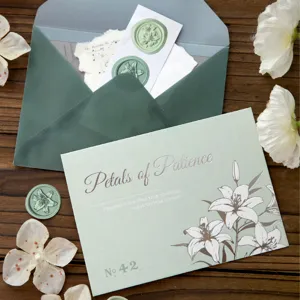 Vintage sulfate paper envelope stationery set for journaling DIY craft decorative letters