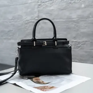 Large capacity Kelly tote bag, premium genuine cowhide leather handbag for women daily style.