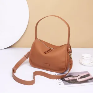Echtleder Umhängetasche weiche Damen Tasche lässige Schultertasche Kissen Form Handtasche