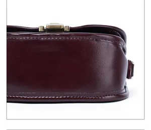 Vintage lederen zadeltas voor vrouwen, retro rundleer schouder crossbody tas.