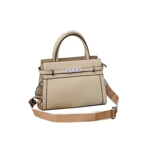 Sac à main en cuir de vachette véritable pour femme, sac porté épaule élégant et pratique.