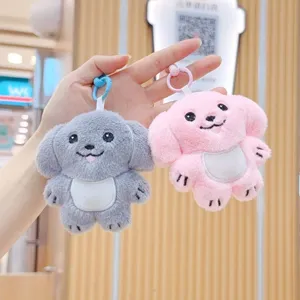 Plush puppy keychain cute cartoon animal plush toy bag pendant accessory lovely gift