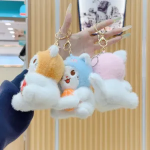 Portachiavi in peluche gatto di frutta simpatico giocattolo morbido ciondolo borsa